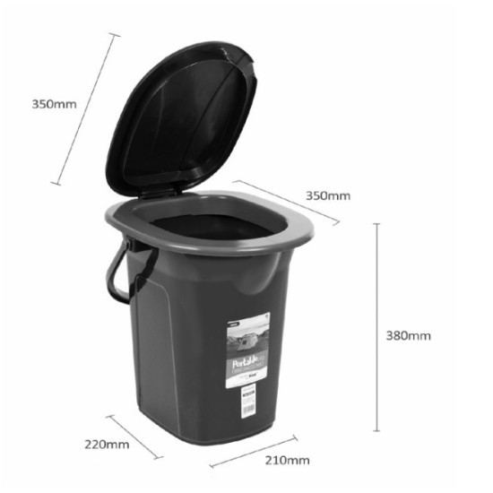 Toaleta turystyczna GB320BB czarno-granatowa