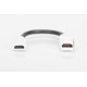 Moduł Keystone HDMI z kablem 12cm, łącznik do gniazd i pustych paneli, żeński/żeński, biały