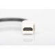 Moduł Keystone HDMI z kablem 12cm, łącznik do gniazd i pustych paneli, żeński/żeński, biały