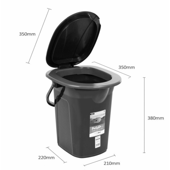 Toaleta turystyczna  GB320GO ciemnozielono-pomarańczowa