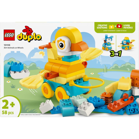 Klocki DUPLO 10448 3 w 1 Zwierzątka na kółkach 