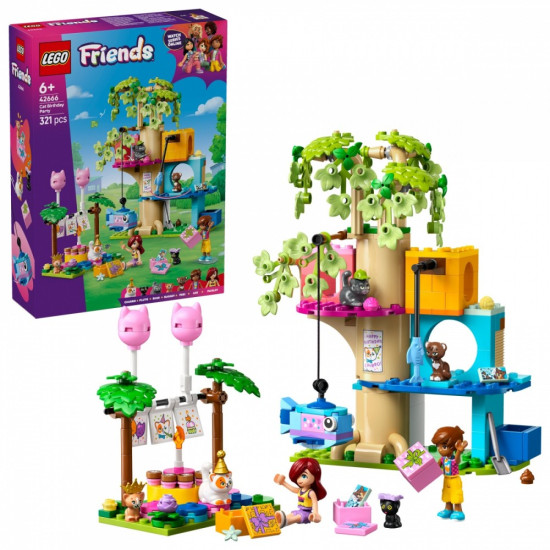 Klocki Friends 42666 Kocie przyjęcie urodzinowe i domek na drzewie 
