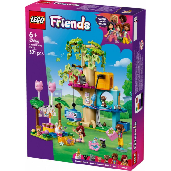 Klocki Friends 42666 Kocie przyjęcie urodzinowe i domek na drzewie 