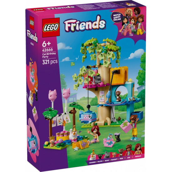 Klocki Friends 42666 Kocie przyjęcie urodzinowe i domek na drzewie 