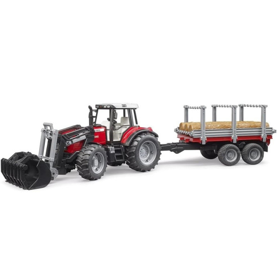 Pojazd Traktor Massey Ferguson z przyczepą