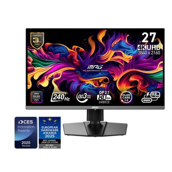 Monitor MPG 272URX QD-OLED LED/UHD/FLAT/240Hz/26.5cala/Black 