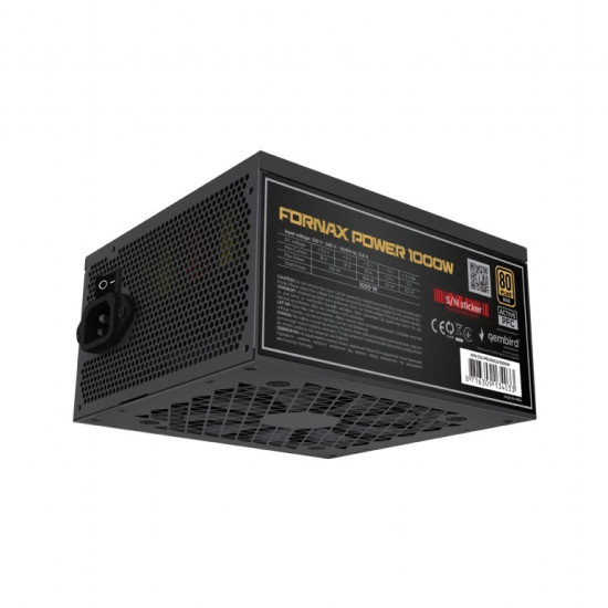 Zasilacz komputerowy Fornax Power 1000W aktywny PFC wentylator 12 cm 80+Gold