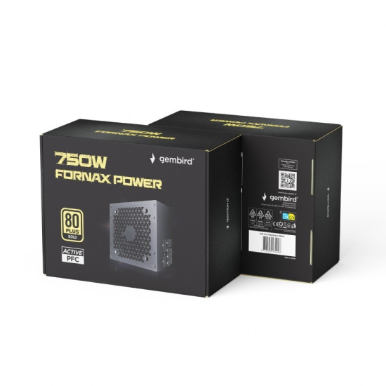 Zasilacz komputerowy Fornax Power 750W aktywny PFC wentylator 12 cm 80+Gold