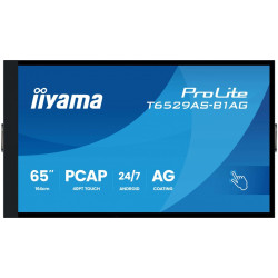 Monitor 65 cali T6529AS-B1AG VA,4K,HDMIx2,USB-C,RJ45,2x10W,WiFi,     Android 14, Signal FailOver, Whiteboard, iiSignage2 (CMS), iiControl (DMS),   iiS