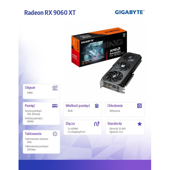 Karta graficzna Radeon RX 9060 XT GAMING OC 8G 