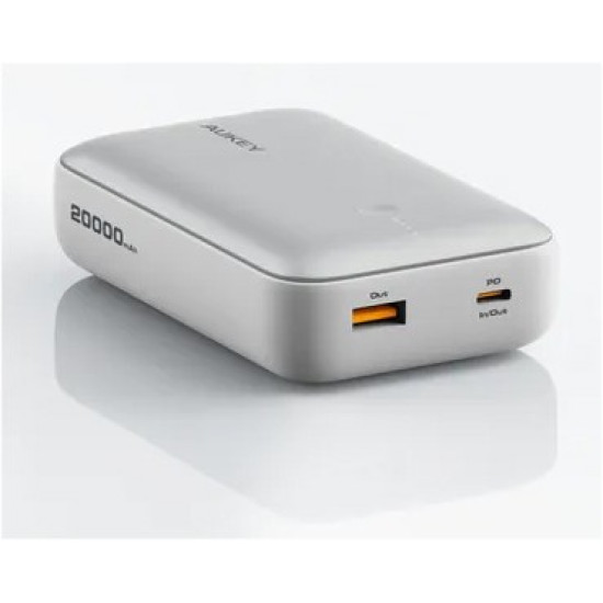 PB-Y57 White Mini PowerBank | 20000mAh | 22.5W | 2xUSB | PD 3.0 QC 3.0 LED