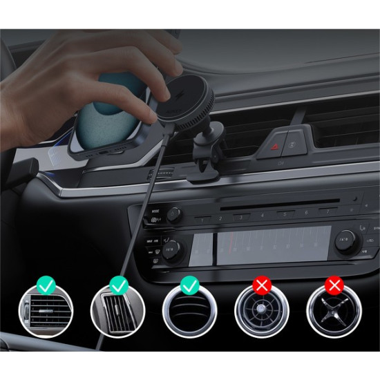 HD-MC13A Qi2 15W 3A  ładowarka bezprzewodowa chłodząca samochodowa