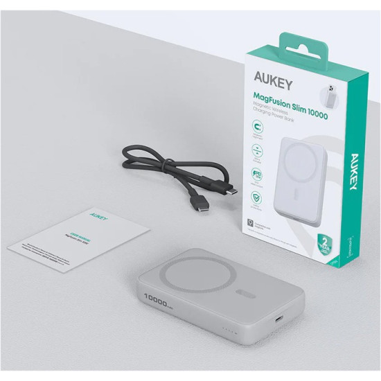 PB-MS04 White Qi2 PowerBank | 10000mAh | 20W | MagSafe PD