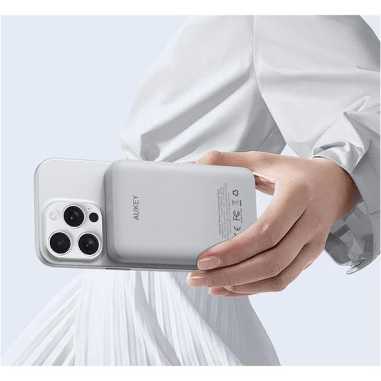 PB-MS04 White Qi2 PowerBank | 10000mAh | 20W | MagSafe PD