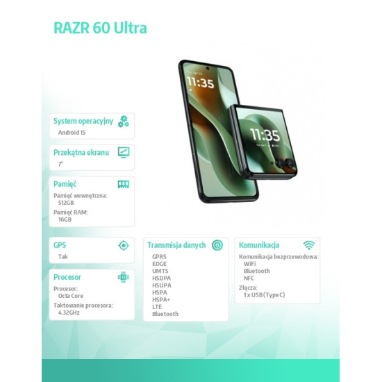 Smartfon RAZR 60 ultra 16/512 SCARAB