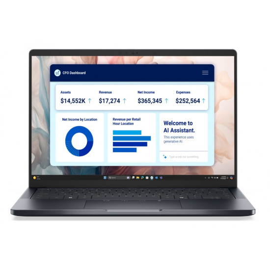 Laptop Dell Pro 14 Premium PA14250 W11P Ultra 7 268V/32GB/512GB CL35/14.0 QHD+ Touch/Arc/FgrPr/FHD/IRCam/Mic/WLAN+BT/BcklKb/3C/vPro/3YPS Magnesium