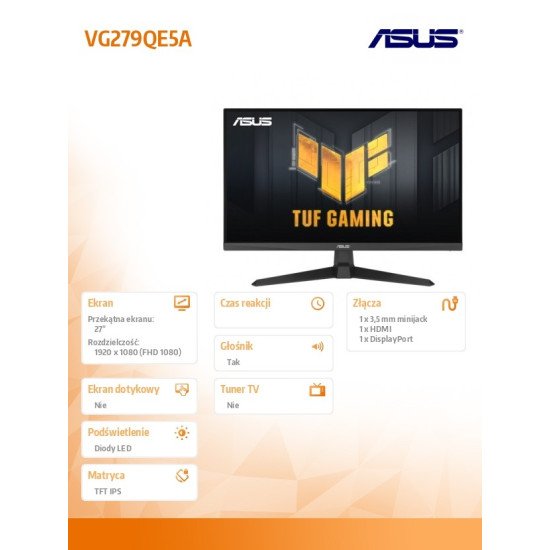 Monitor 27 cali VG279QE5A IPS 146Hz HDMI DP 