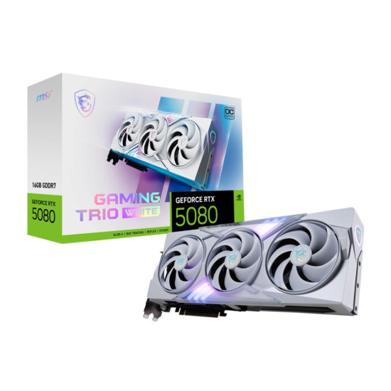 Karta graficzna GeForce RTX 5080 GAMING TRIO OC WHITE 16G GDDR7 256bit