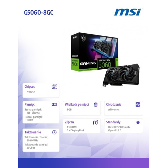 Karta graficzna GeForce RTX 5060 8G GAMING OC