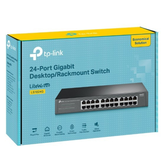 Przełącznik LiteWave 24-Port Gigabit Switch PORT: 24× Gigabit RJ45 Ports