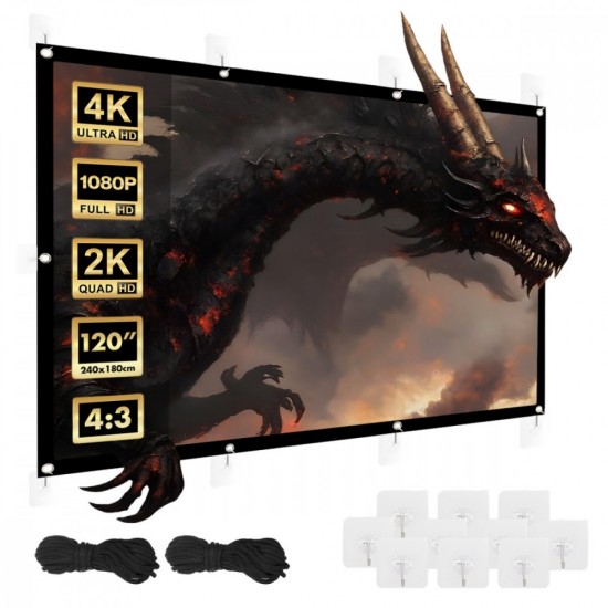 Ekran projekcyjny 120 cali , 4:3, MC-169 