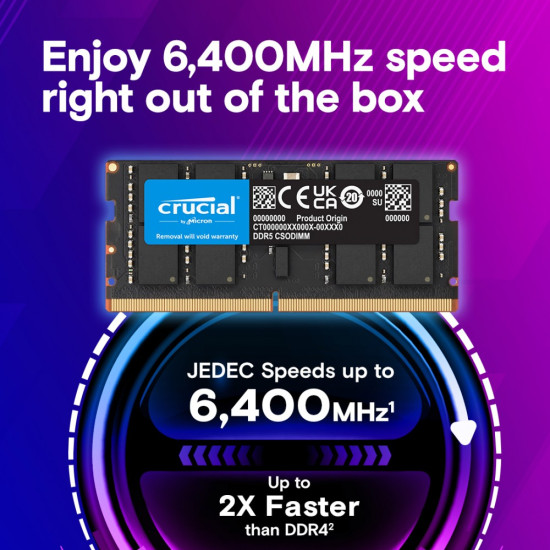 Pamięć do notebooka DDR5 CSODIMM 24GB (1*24GB)/6400 CL52