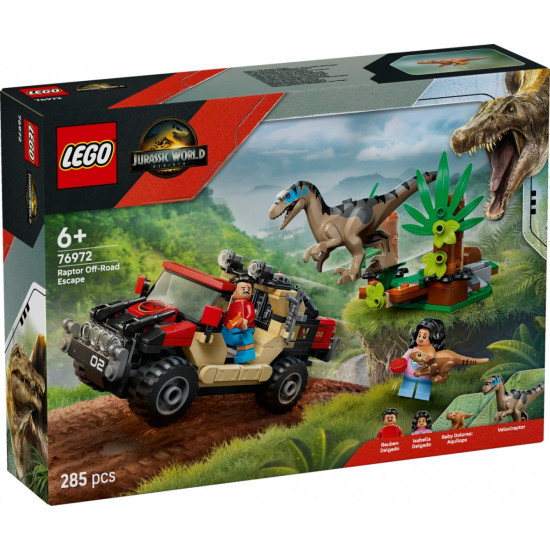 Klocki Jurassic World 76972 Ucieczka terenówką przed raptorem
