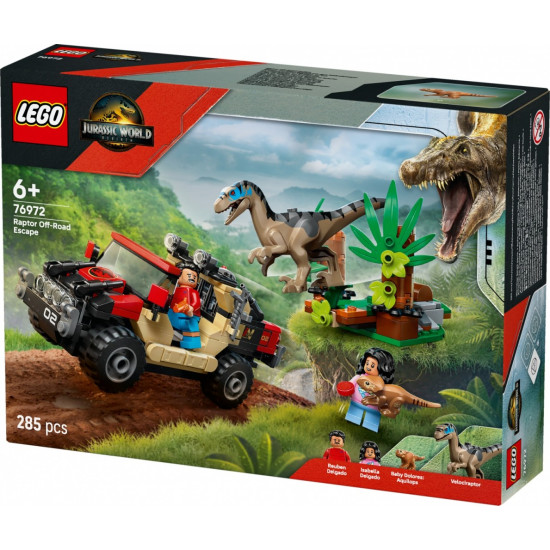 Klocki Jurassic World 76972 Ucieczka terenówką przed raptorem