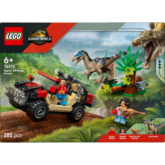 Klocki Jurassic World 76972 Ucieczka terenówką przed raptorem