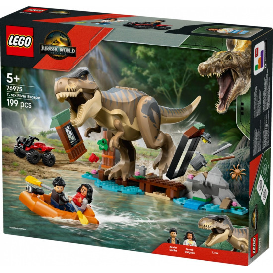 Klocki Jurassic World 76975 Ucieczka rzeką przed tyranozaurem