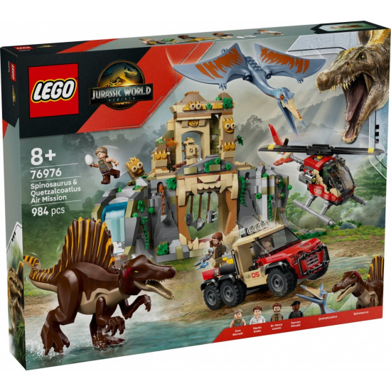 Klocki Jurassic World 76976 Powietrzna misja z kecalkoatlem i spinozaurem 