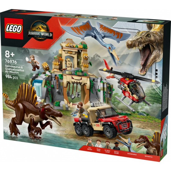 Klocki Jurassic World 76976 Powietrzna misja z kecalkoatlem i spinozaurem 