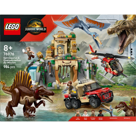 Klocki Jurassic World 76976 Powietrzna misja z kecalkoatlem i spinozaurem 