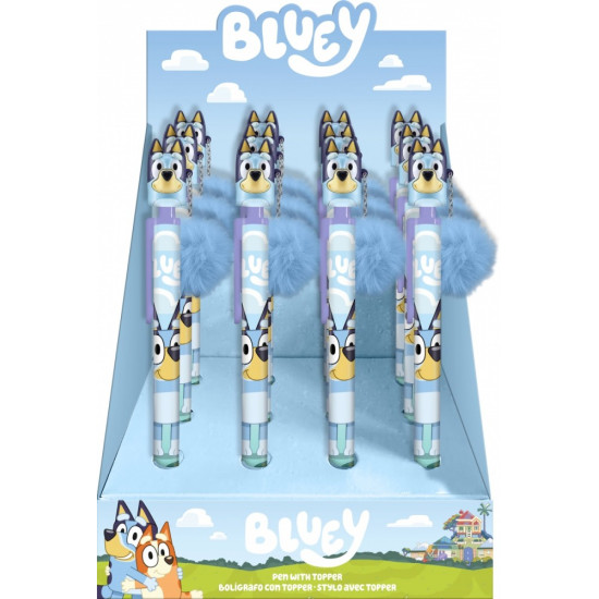 Długopis z toperem Bluey Display 12 sztuk