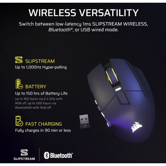 Mysz bezprzewodowa Scimitar Elite Wireless SE Gun Metal 33000 DPI 
