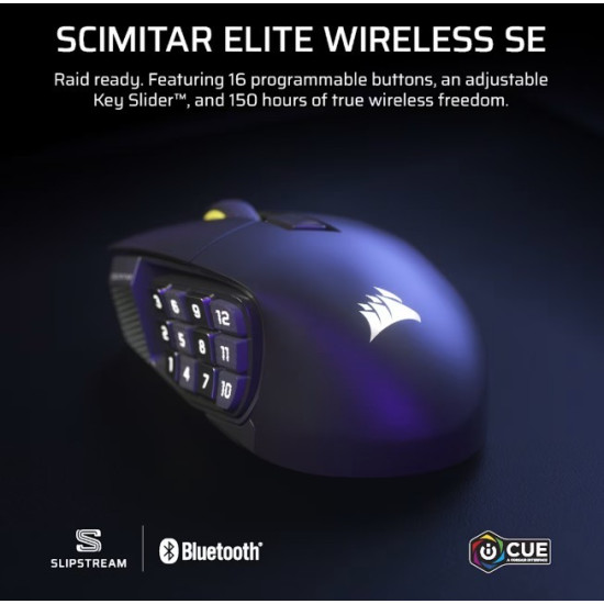 Mysz bezprzewodowa Scimitar Elite Wireless SE Gun Metal 33000 DPI 
