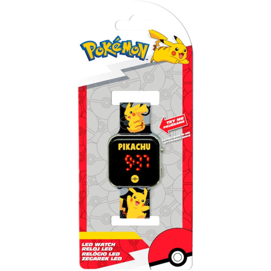Zegarek LED z kalendarzem Pokemon 
