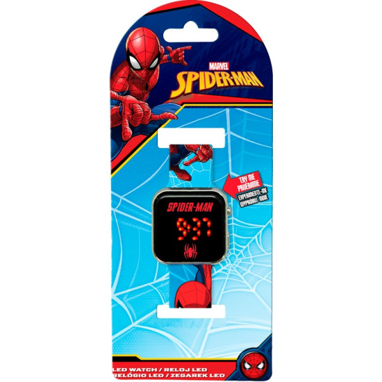 Zegarek LED z kalendarzem Spiderman 
