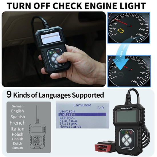 Cyfrowy Tester diagnostyczny ProLine | OBDII EOBD | 8V-25V | Dualsystem 