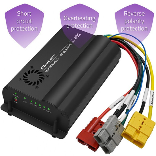 Automatyczna Ładowarka DC-DC 12V z regulatorem MPPT | 40A |      LiFePO4 AGM GEL STD 