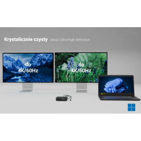 Stacja dokująca USB-C 2x HDMI Dock PD + Ładowarka 100W 