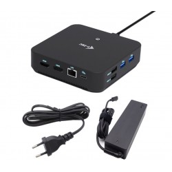 Stacja dokująca USB-C DP Dual HDMI Power Delivery 100W + Uniwersalna Ładowarka 100W 