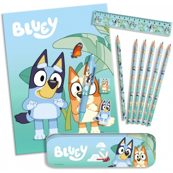 Zestaw piśmienniczy 12 elementów Bluey 