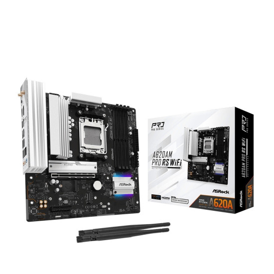 Płyta główna A620AM PRO RS WIFI AM5 4DDR5 HDMI/DP M.2 mATX 