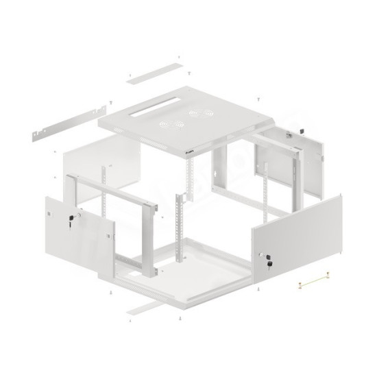 Szafa wisząca 19 6U 600x450 cz WF01-6409-00B