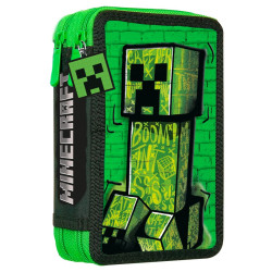 Piórnik dwukomorowy z wyposażeniem Minecraft 