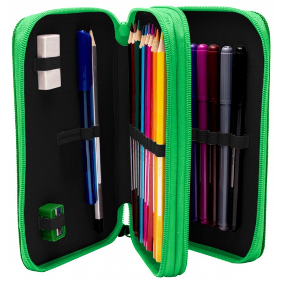 Piórnik dwukomorowy z wyposażeniem Minecraft 