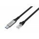 Kabel adapter USB-A - RJ45 Kat. 6A S/FTP, 1 Gbit/s, USB 3.2 Gen1, LSZH, 2m