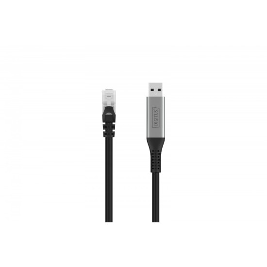 Kabel adapter USB-A - RJ45 Kat. 6A S/FTP, 1 Gbit/s, USB 3.2 Gen1, LSZH, 3m