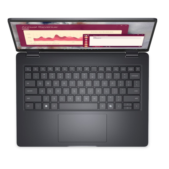 Laptop Dell Pro 14 PC14250 W11P C3 100U/8GB/512GB CL25/14.0 FHD+/INT/FgrPr/FHD/IRCam/Mic/WLAN+BT/BcklKb/3C/3YPS Magnetite color, textured finish